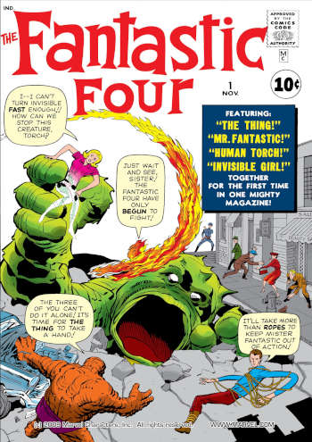 La copertina di Fantastic Four #1
