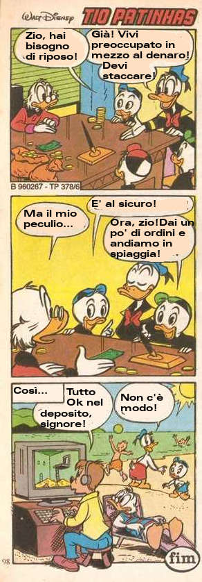 Tio patinhas 378 sulla spiaggia