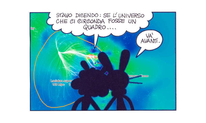 Pinky laniakea opera arte evidenza