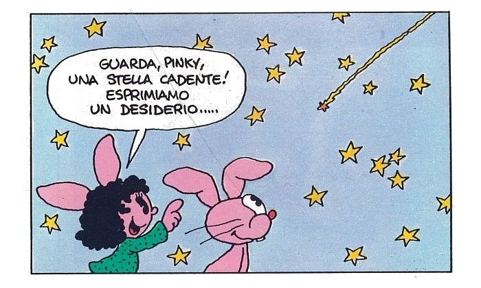 Pinky stelle cadenti evidenza