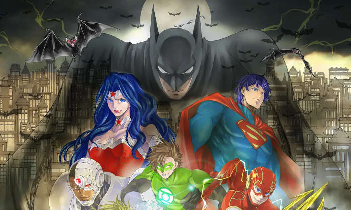 Batman justice league manga evidenza