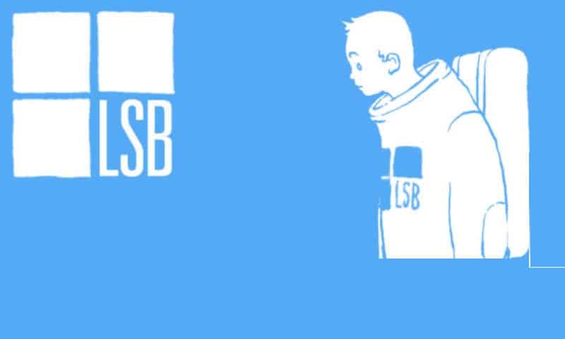Lo spazio bianco blue evidenza