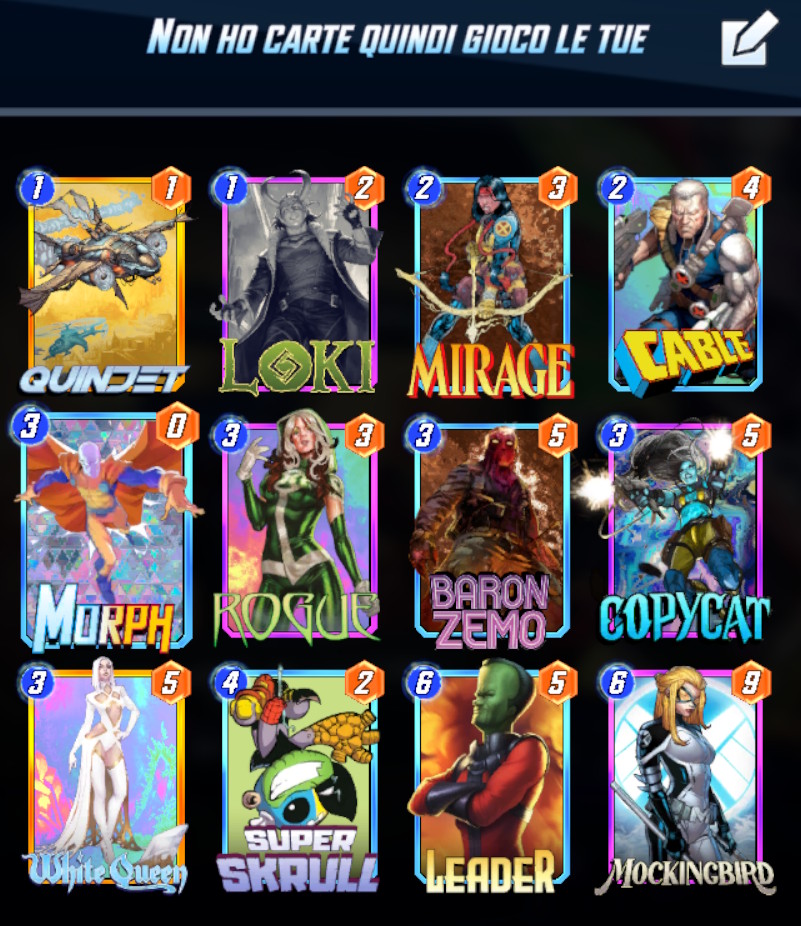 Non ho carte versione giocabile