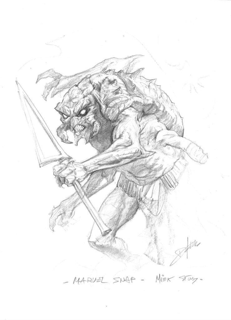Miek Marvel Snap 2024 pencil study