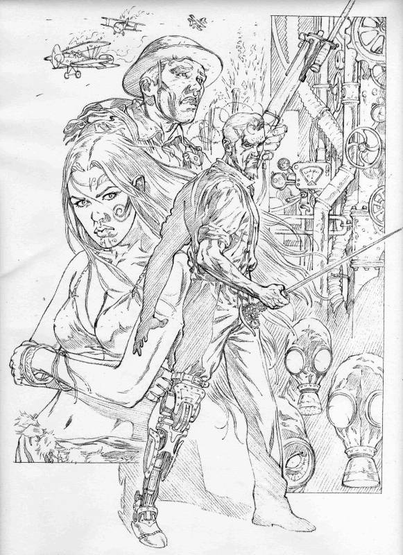 Greystorm,matite per l'illustrazione di Luccacomics