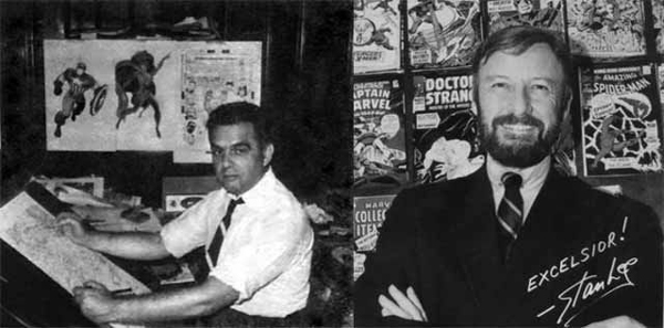 Da sinistra: Jack "The King" Kirby e Stan "The Man" Lee
