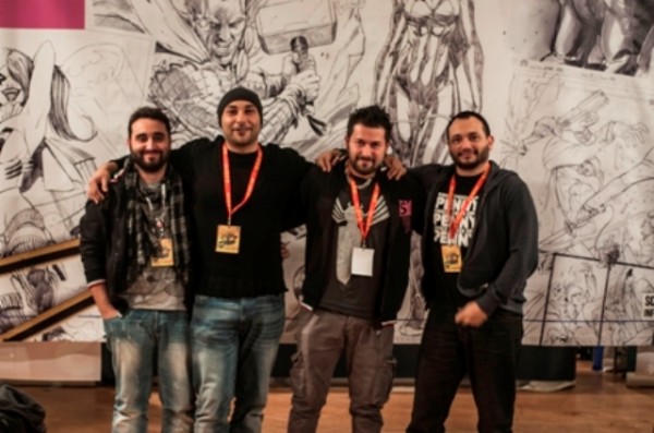 Alcuni docenti della Scuola del Fumetto di Salerno, tra cui Luca Maresca e Pasquale Qualano