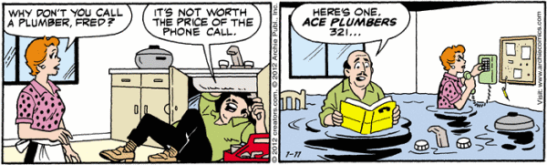 Classic comic strip - Fred the Plumber?