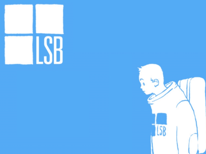 Lo spazio bianco blue