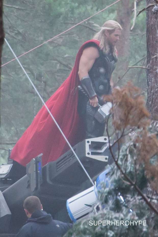 On the film set of Avengers: Age of Ultron