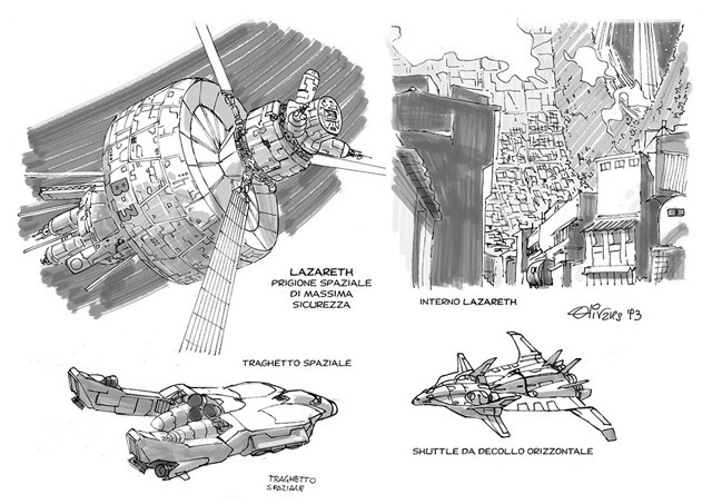 Studi di Giancarlo Olivares per la serie