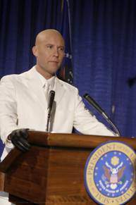 Michael rosenbaum white suit