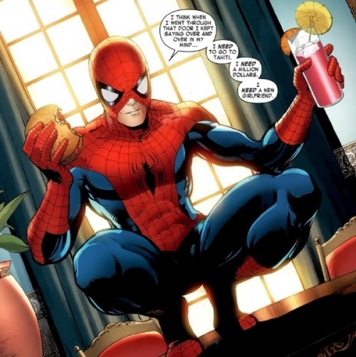 Resized spider man eating
