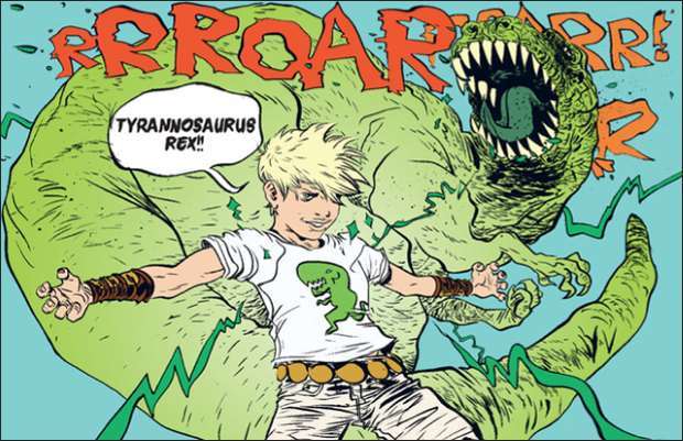 Battling boy