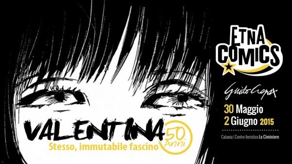 Locandina Mostra 50 anni Valentina ad Etna Comics 2015 e1429611604417