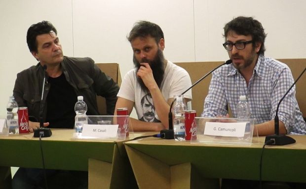 Da sinistra, Onofrio Catacchio, Matteo Casali e Giuseppe Camuncoli.