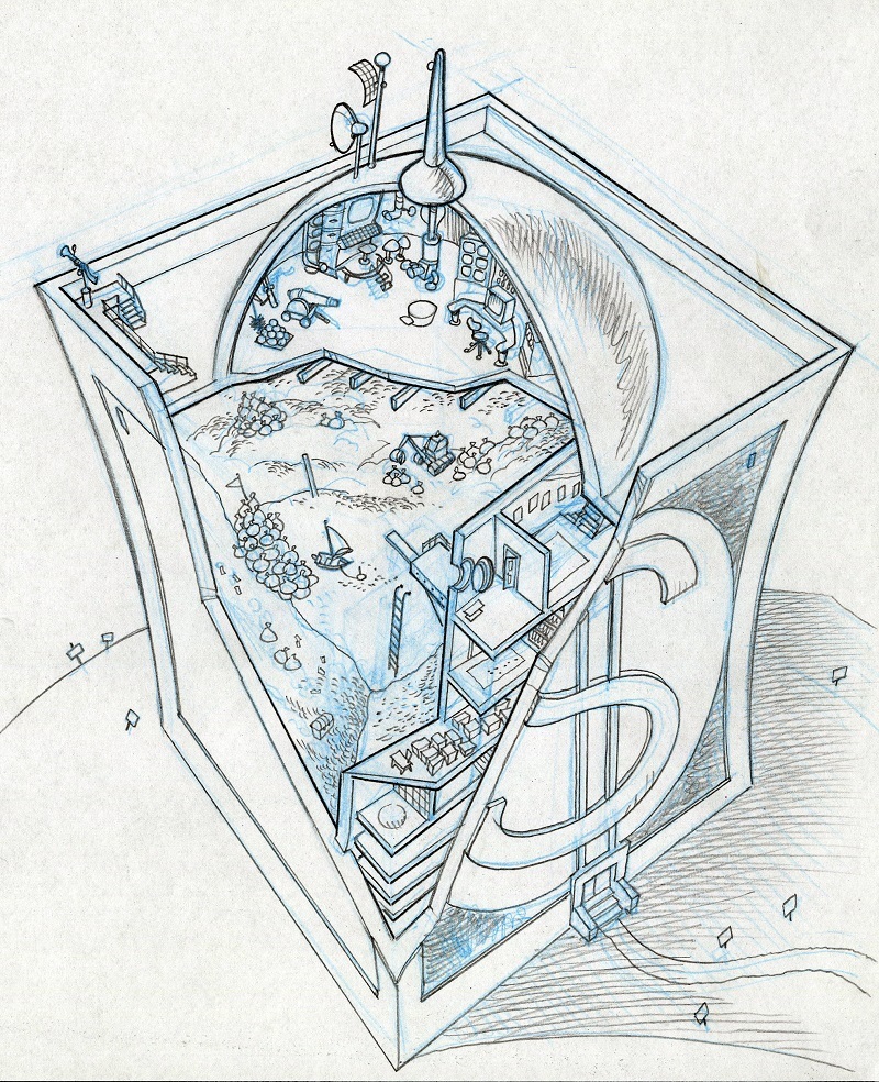 Spaccato del deoposito disegnato da Blasco pisapia