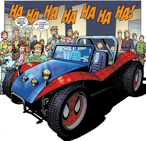 La stimatissima Spider-Mobile vista da Zeb Wells e Derec Donovan