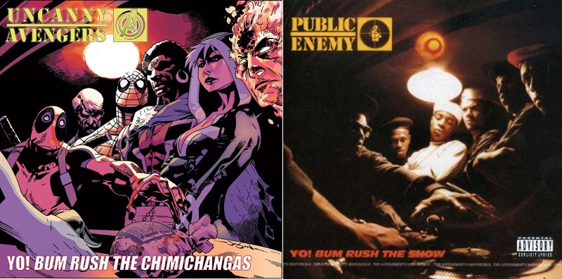 Uncanny Avengers #1 di Jason Pearson (Public Enemy album Yo! Bum Rush the Show)