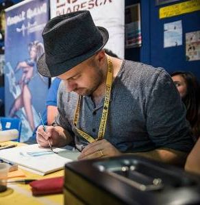 Paolo Castaldi allo stand ALT! al Napoli Comicon. Foto di Francesco Sangiovanni