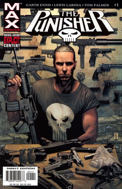 La copertina del primo numero della nuova serie max dedicata al Punitore. © Marvel Comics.