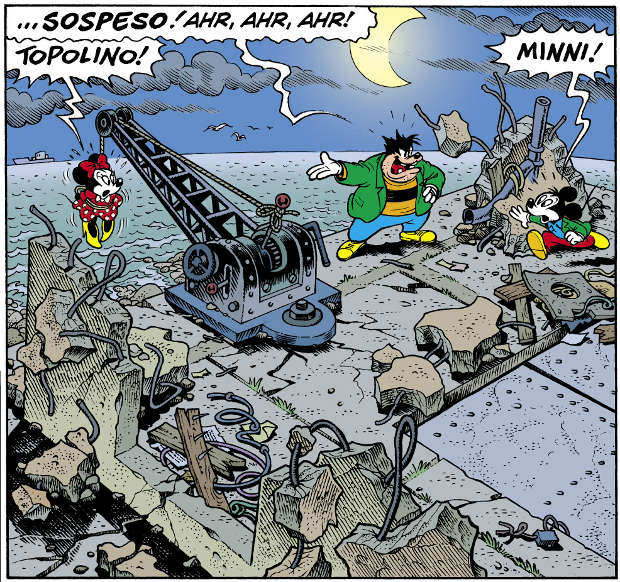 Minni inerme, Gambadilegno se la ride e Topolino preoccupato