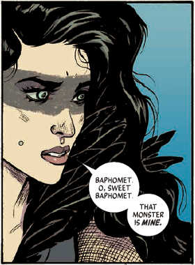 La Morrigan nell'interpretazione di Leila del Duca.