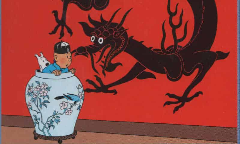 Tintin loto blu evidenza