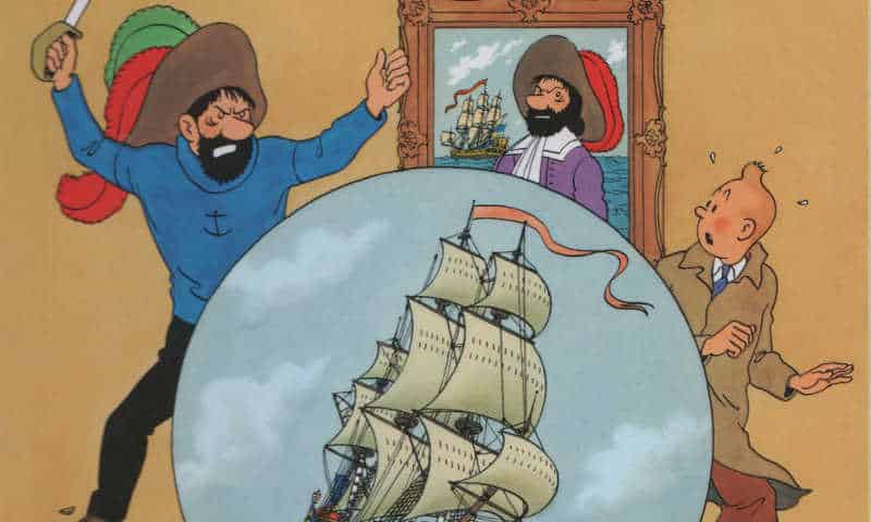 Tintin segreto liocorno evidenza