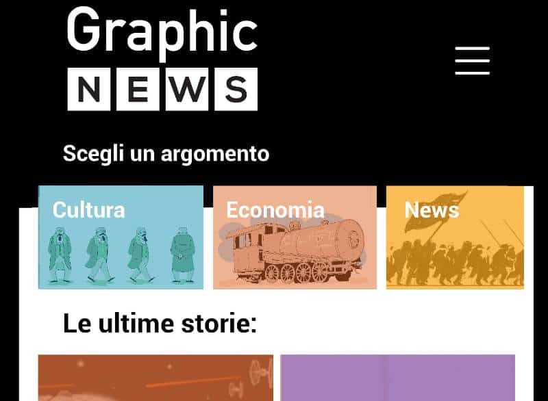 Graphic news app home