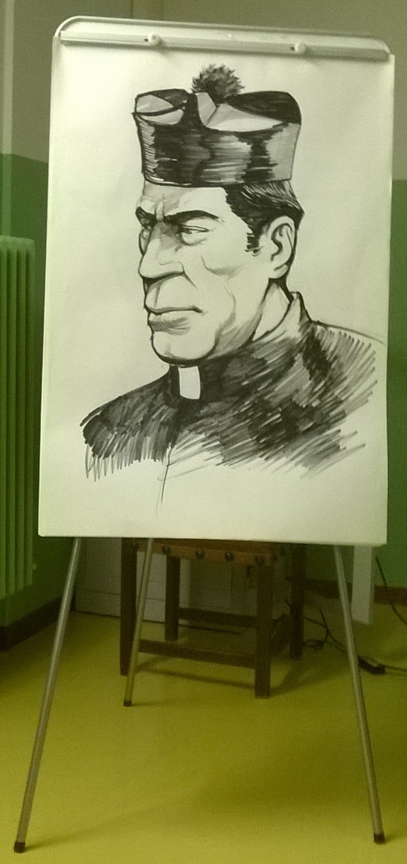 Don Camillo disegnato da Bisaro