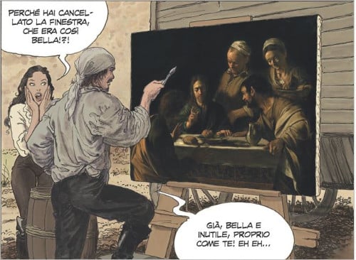 PaniniComics Manara Caravaggio LaGrazia vignetta