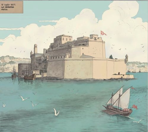 PaniniComics Manara Caravaggio LaGrazia vignetta