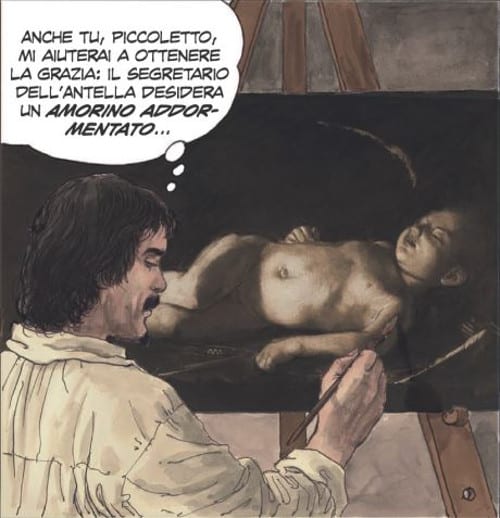 PaniniComics Manara Caravaggio LaGrazia vignetta