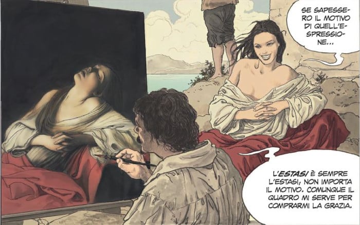 PaniniComics Manara Caravaggio LaGrazia vignetta