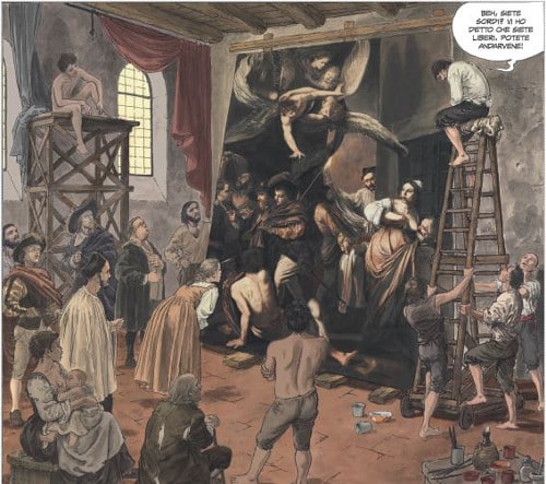 PaniniComics Manara Caravaggio LaGrazia vignetta