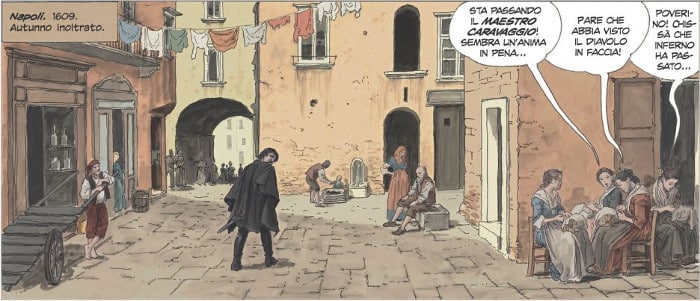 PaniniComics Manara Caravaggio LaGrazia vignetta
