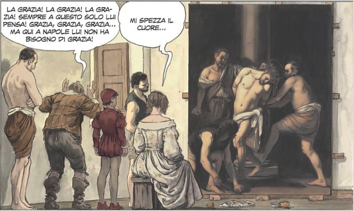 PaniniComics Manara Caravaggio LaGrazia vignetta