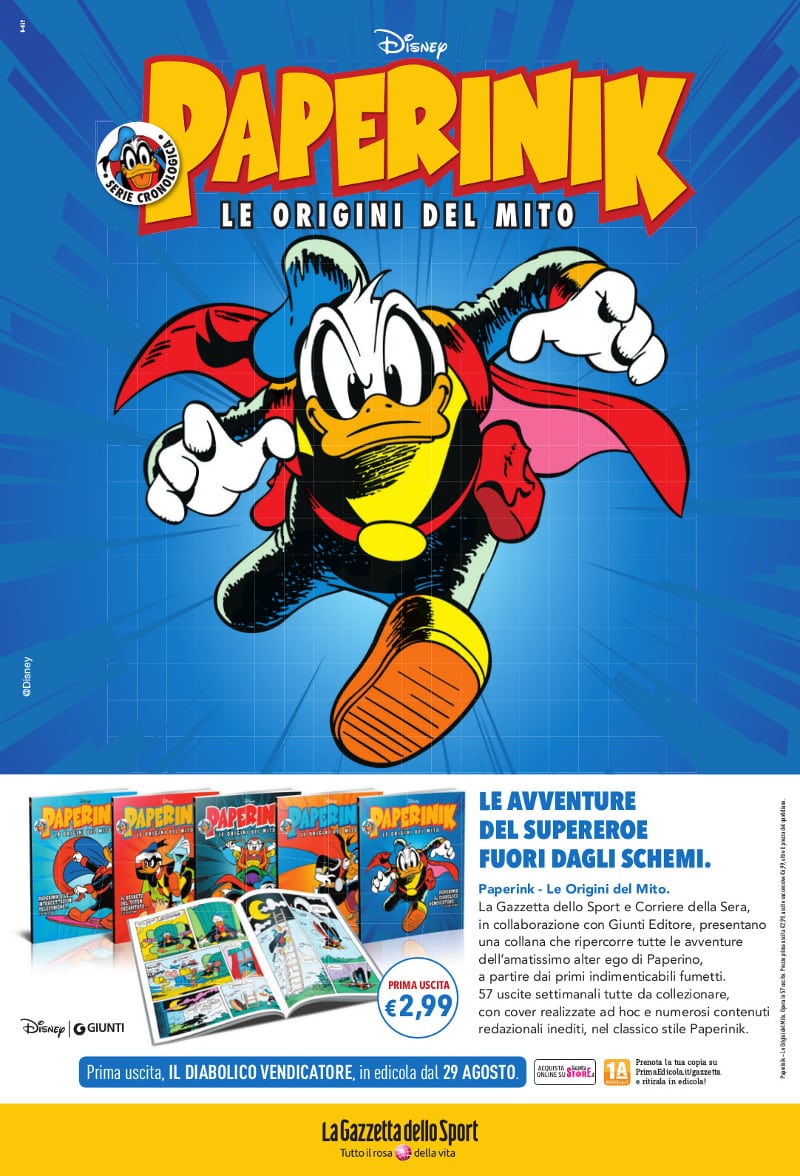 RCS Gazzetta Pagina Paperinik Versione B 1a Uscita 275x404