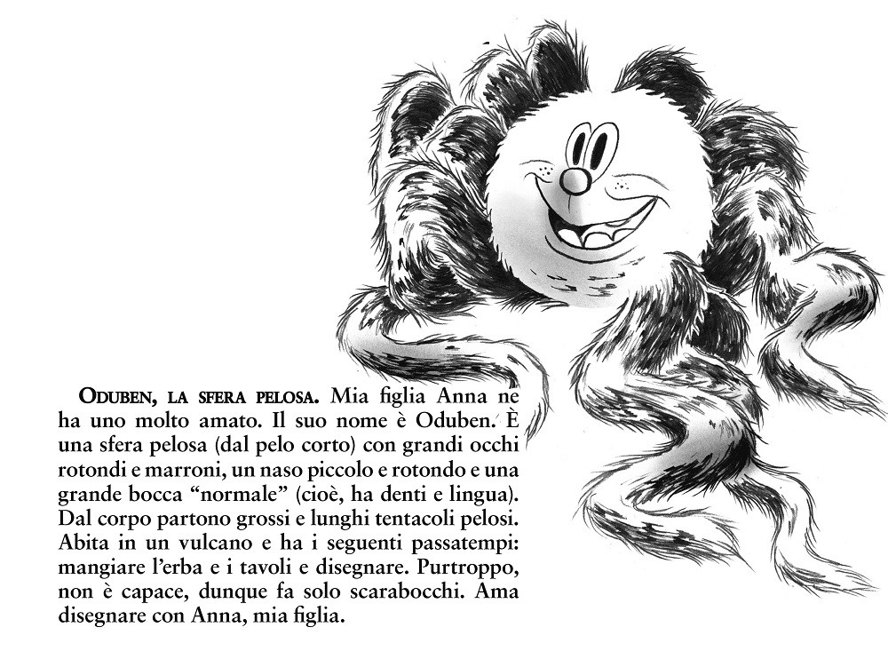 Oduben, la sfera pelosa - illustrazione di Lorenzo Mò