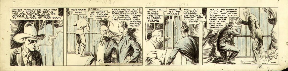 Alex Raymond Secret Agent X-9 1934 original artwork
