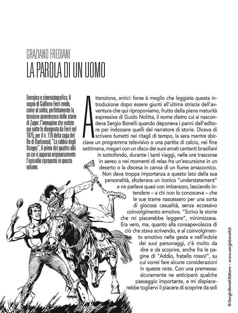 Zagor addio fratello rosso