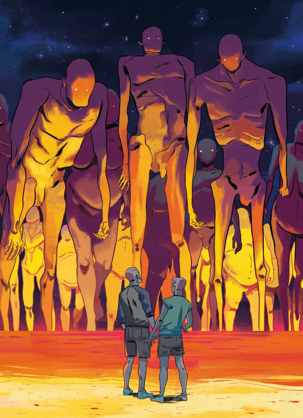 Una pagina di "Simulacri" con i disegni di Flavia Biondi (Sergio Bonelli Editore, 2022)