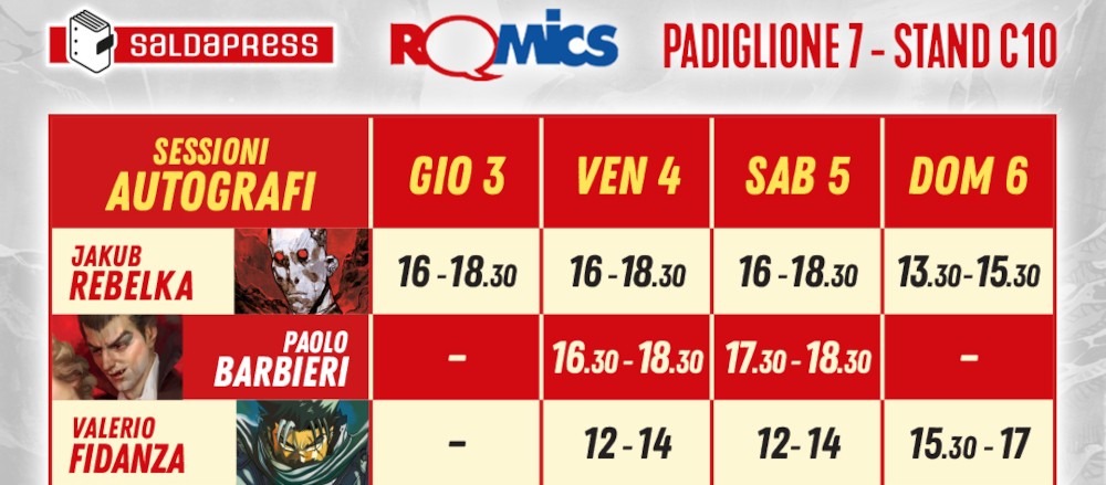 Romics 2025 saldapress img evidenza