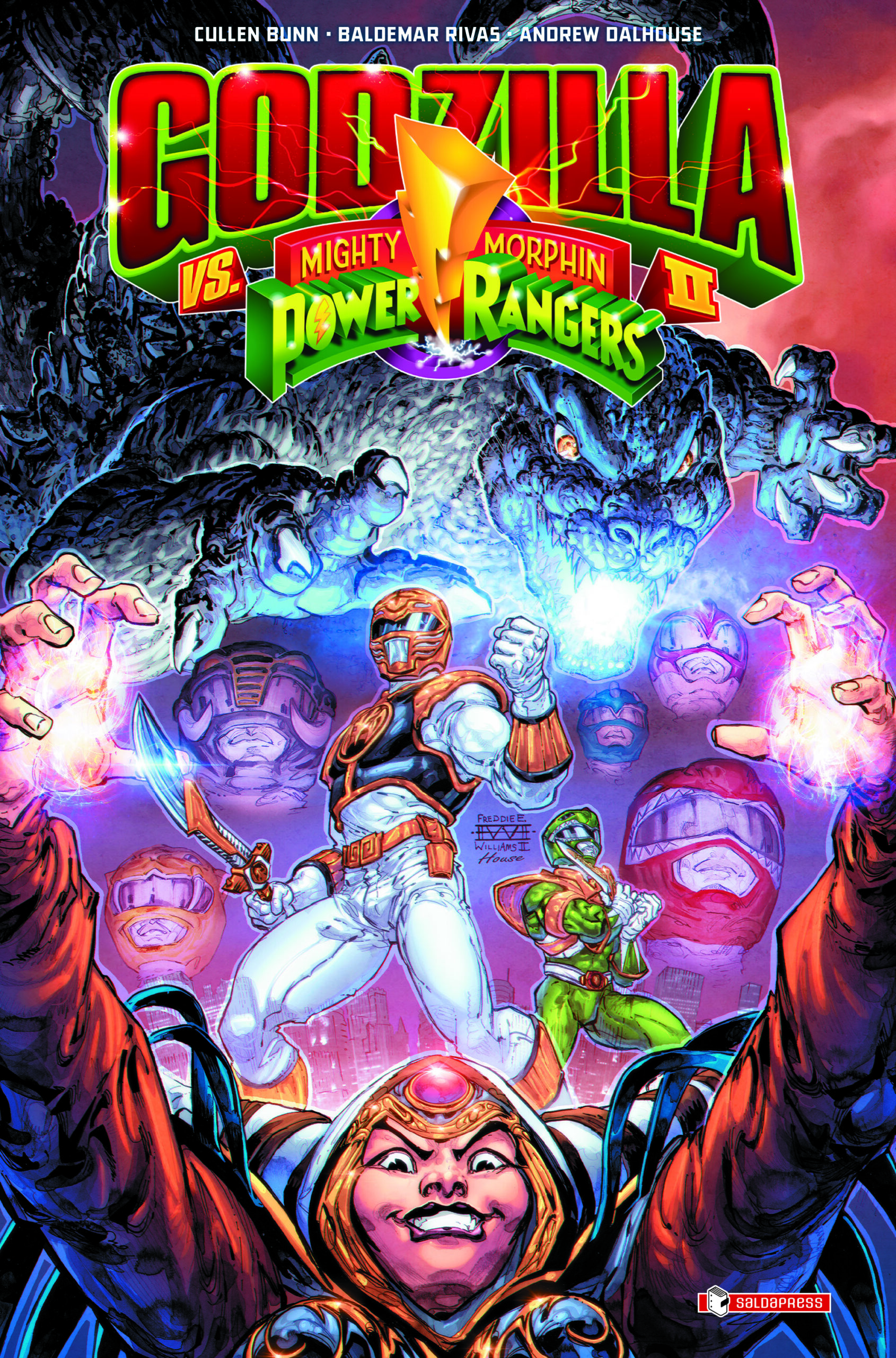 Godzilla vs power rangers 2 cover def