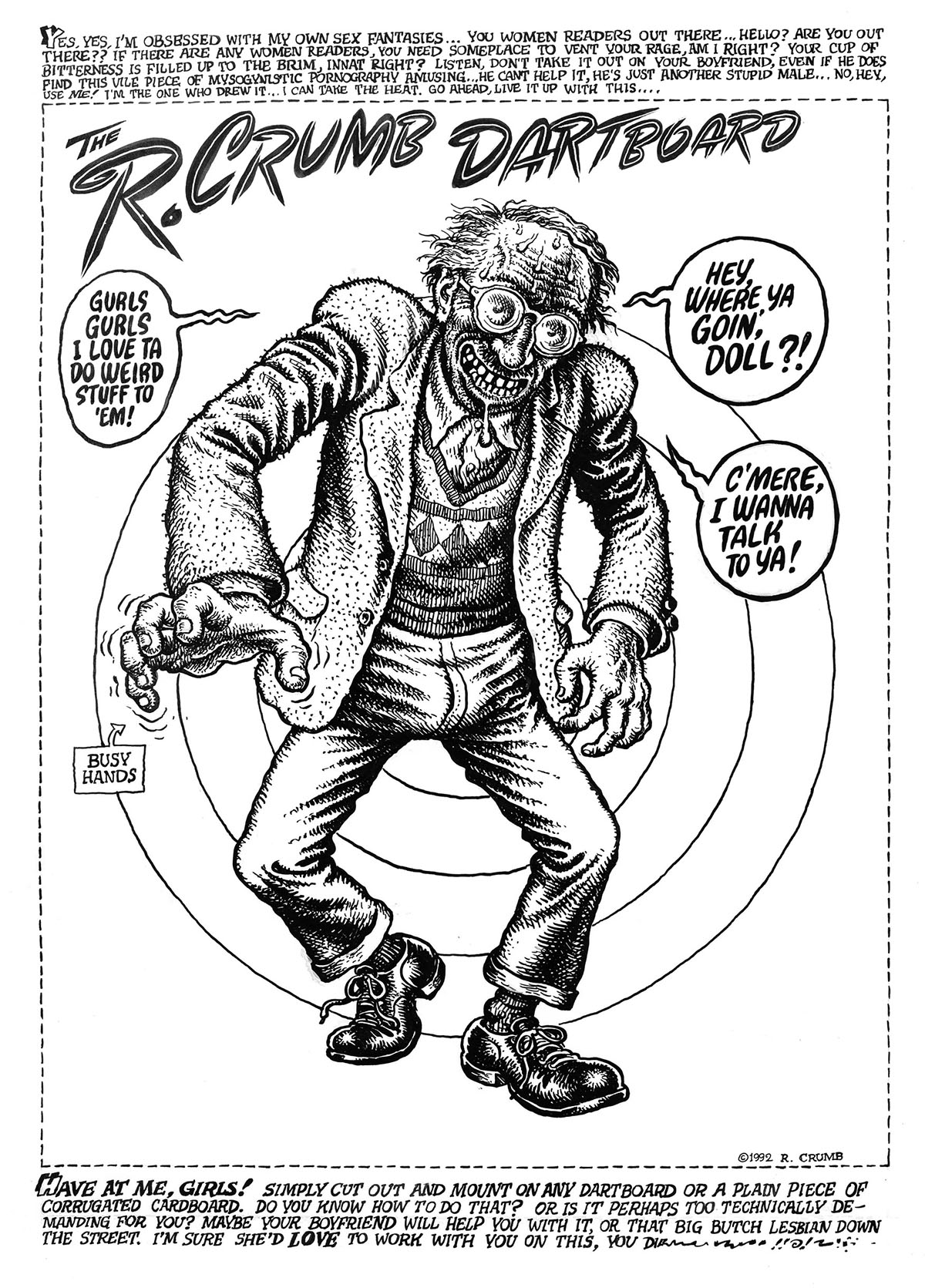 Prova di stampa CRUMBThe R. Crumb Dartboard 31x42cm