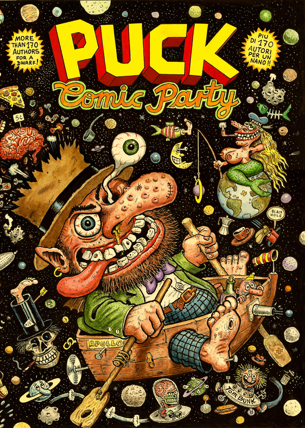 La copertina di Puck Comic Party disegnata da Tom Bunk